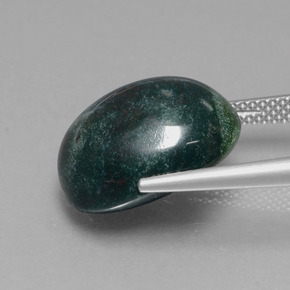 Eliotropio naturale verde da 13,33 ct, taglio ovale, opaco