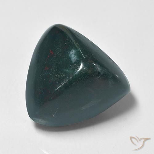 Pietra del sangue Verde bluastro naturale da 10.36 ct, Taglio trillion, Opaco