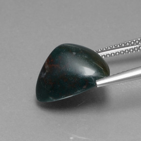 Eliotropio naturale verde da 7,39 ct, trillion, opaco