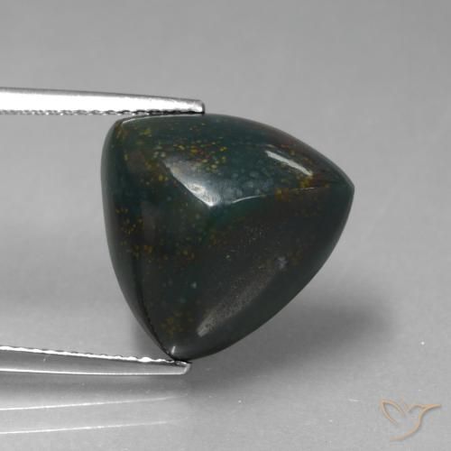 10.08ct Naturale Multicolore Pietra del sangue, Taglio trillion, Opaco