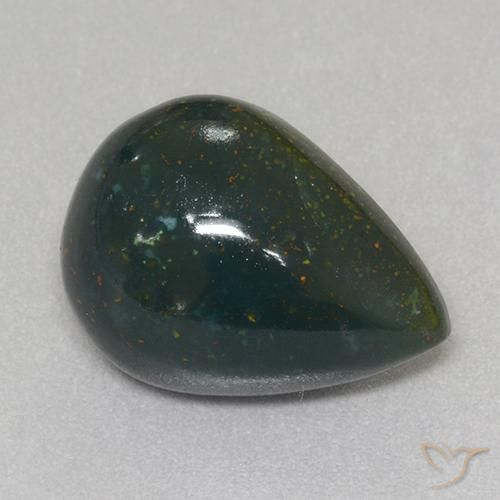 Pietra del sangue Multicolore naturale da 12.50 ct, Forma a pera, Opaco