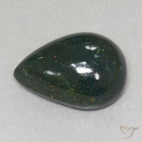 Pietra del sangue Multicolore naturale da 12.50 ct, Forma a pera, Opaco