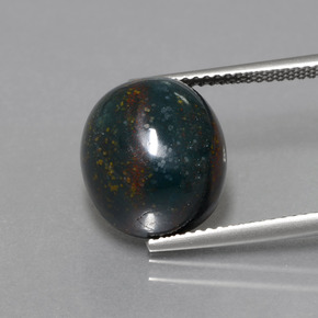 Eliotropio naturale verde da 10,68 ct, taglio ovale, opaco