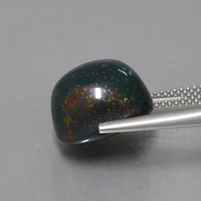 Eliotropio naturale verde da 10,68 ct, taglio ovale, opaco