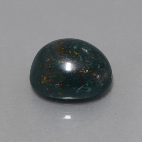 Pietra del sangue Verde scuro naturale da 11.49 ct, Taglio ovale, Opaco