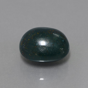 Eliotropio naturale verde da 11,31 ct, taglio ovale, opaco
