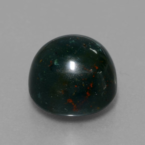Eliotropio naturale verde da 8,14 ct, taglio rotondo, opaco