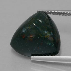 Eliotropio naturale verde da 7,65 ct, trillion, opaco