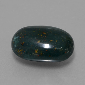 Eliotropio naturale verde da 6,78 ct, taglio ovale, opaco