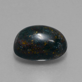Eliotropio naturale verde da 8,99 ct, taglio ovale, opaco