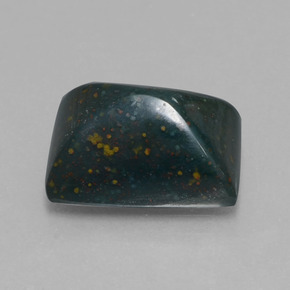 Eliotropio naturale verde da 9,66 ct, baguette, opaco