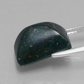 Eliotropio naturale verde da 9,66 ct, baguette, opaco