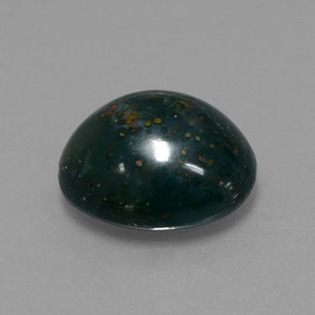 Eliotropio naturale verde da 5,20 ct, taglio ovale, opaco