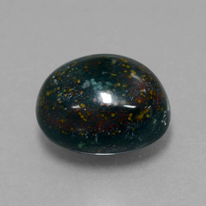 Eliotropio naturale verde da 6,89 ct, taglio ovale, opaco