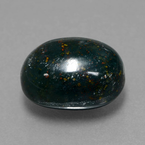 Eliotropio naturale verde da 9,10 ct, taglio ovale, opaco