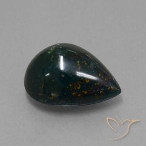 Pietra del sangue Multicolore naturale da 8.65 ct, Forma a pera, Opaco
