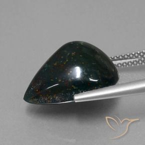 Pietra del sangue Multicolore naturale da 8.65 ct, Forma a pera, Opaco