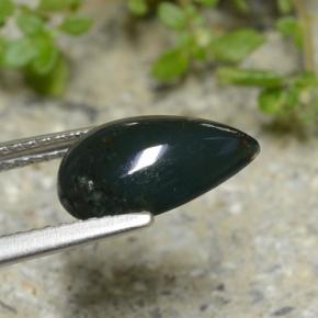 Pietra del sangue Verde naturale da 2.10 ct, Forma a pera, Opaco