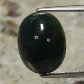 Pietra del sangue Verde multicolore naturale da 3.63 ct, Taglio ovale, Opaco