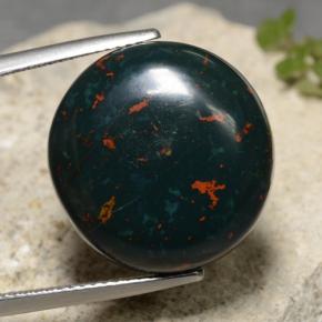 Eliotropio naturale verde da 19,71 ct, taglio ovale, opaco