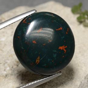 Eliotropio naturale verde da 19,71 ct, taglio ovale, opaco