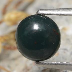 Eliotropio naturale verde da 0,84 ct, taglio rotondo, opaco