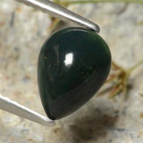 Pietra del sangue Verde naturale da 1.18 ct, Forma a pera, Opaco