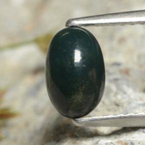 Pietra del sangue Verde naturale da 1.01 ct, Taglio ovale, Opaco