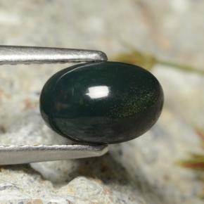 Pietra del sangue Verde naturale da 1.01 ct, Taglio ovale, Opaco
