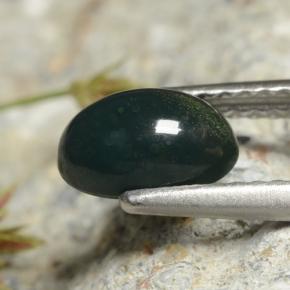 Pietra del sangue Verde naturale da 1.01 ct, Taglio ovale, Opaco