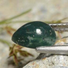 Pietra del sangue Verde naturale da 1.09 ct, Forma a pera, Opaco