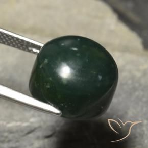 Pietra del sangue Verde scuro naturale da 13.42 ct, Rotondo, Opaco