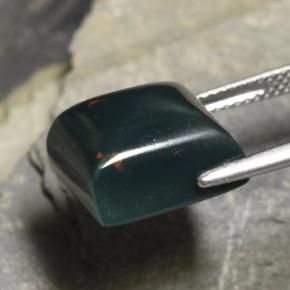 Eliotropio naturale verde da 12,04 ct, quadrato, opaco