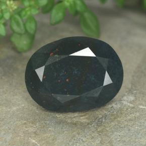 Eliotropio naturale verde da 4,56 ct, taglio ovale, opaco