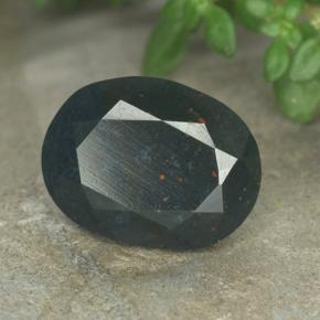 Eliotropio naturale verde da 4,56 ct, taglio ovale, opaco