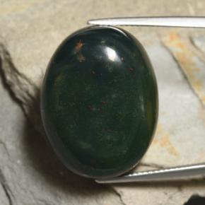 Eliotropio naturale verde da 42,77 ct, taglio ovale, opaco