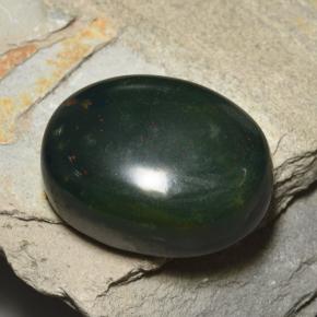 Eliotropio naturale verde da 42,77 ct, taglio ovale, opaco