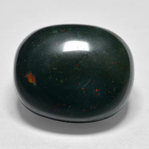Eliotropio naturale verde da 22,33 ct, taglio ovale, opaco