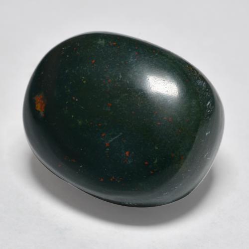 Eliotropio naturale verde da 22,33 ct, taglio ovale, opaco