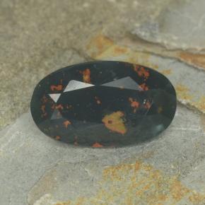 Eliotropio naturale verde da 3,97 ct, taglio ovale, opaco