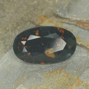 Eliotropio naturale verde da 3,97 ct, taglio ovale, opaco