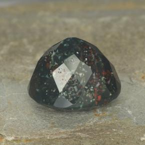 Pietra del sangue Verde multicolore naturale da 5.72 ct, Taglio ovale, Opaco