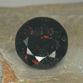 Eliotropio naturale verde da 9,32 ct, taglio rotondo, opaco
