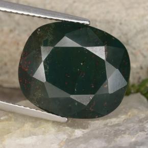 Eliotropio naturale verde da 11,29 ct, taglio ovale, opaco