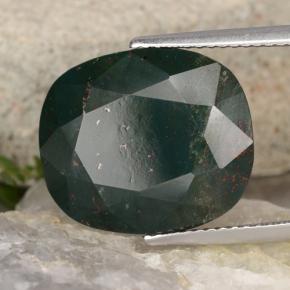 Eliotropio naturale verde da 11,29 ct, taglio ovale, opaco
