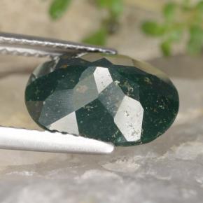 Pietra del sangue Verde maculato naturale da 2.94 ct, Taglio ovale, Opaco