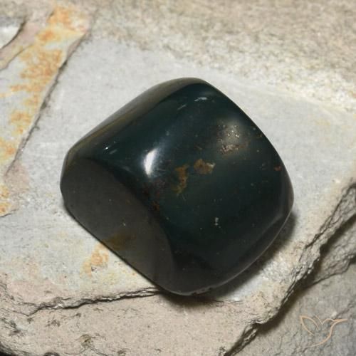 Pietra del sangue Verde foresta naturale da 21.56 ct, Ottagonale / Taglio smeraldo, Opaco