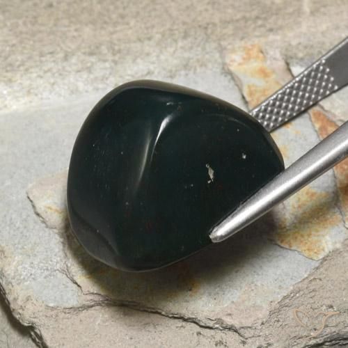 Pietra del sangue Verde foresta naturale da 21.56 ct, Ottagonale / Taglio smeraldo, Opaco