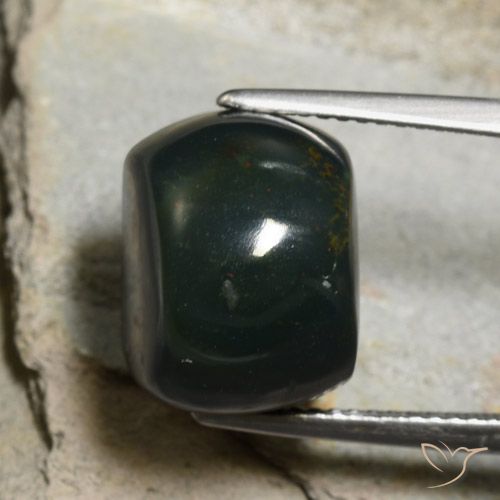 13.06ct Naturale Verde scuro Pietra del sangue, Cuscino, Opaco