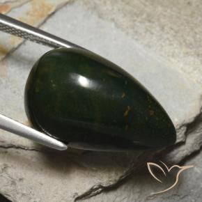 Pietra del sangue Multicolore naturale da 16.35 ct, Forma a pera, Opaco